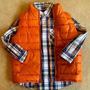 Tommy Hilfiger Plaid Oxford Shirt w Puffer Vest
